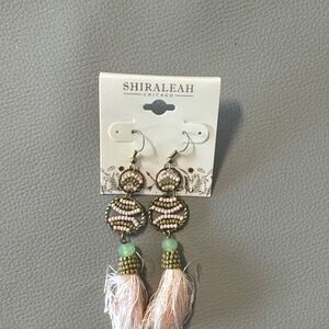 Shiraleah Pastel Beaded Tassel Earrings